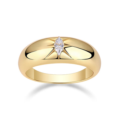 Sleek Circle Diamond Ring for Women
