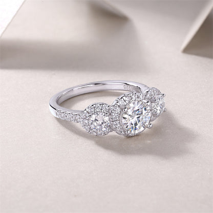 Sleek Circle Diamond Ring for Women