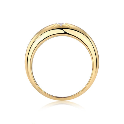 Sleek Circle Diamond Ring for Women
