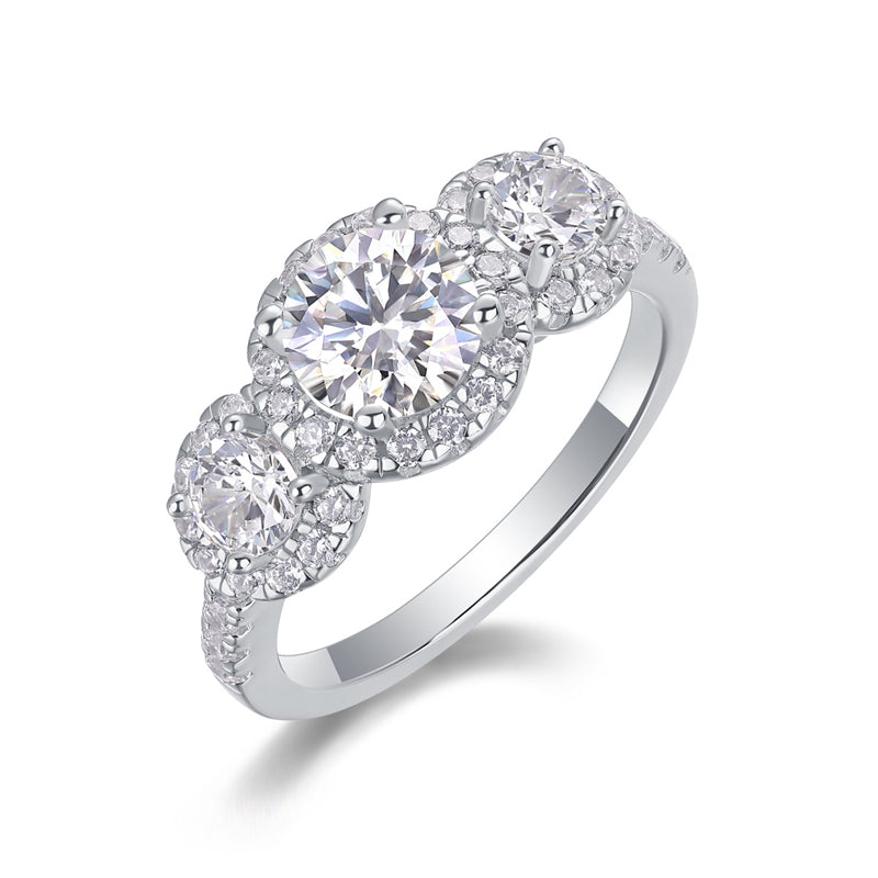 Sleek Circle Diamond Ring for Women