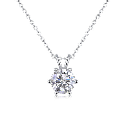 Sleek Geometric Pendant Necklace in Sterling Silver