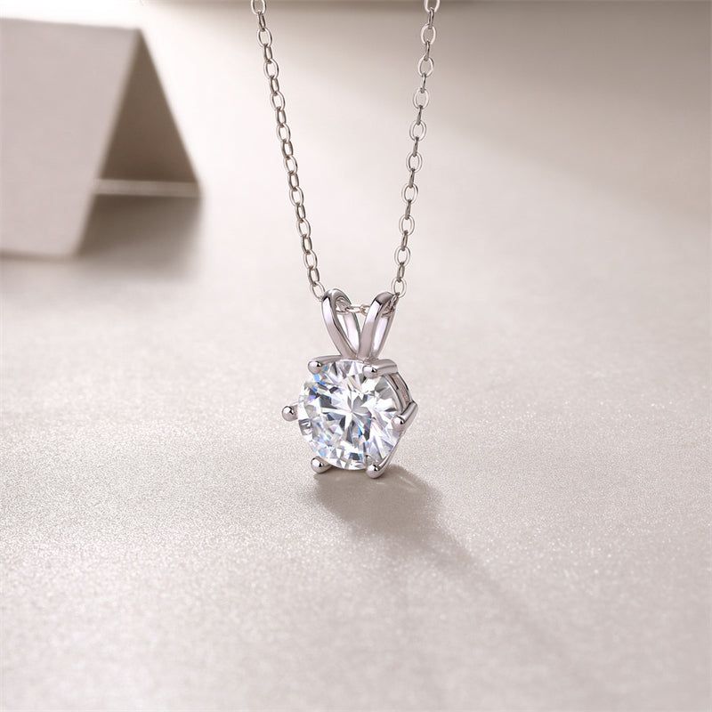 Sleek Geometric Pendant Necklace in Sterling Silver