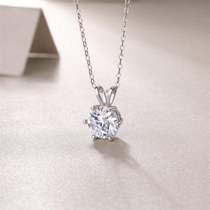 Sleek Geometric Pendant Necklace in Sterling Silver