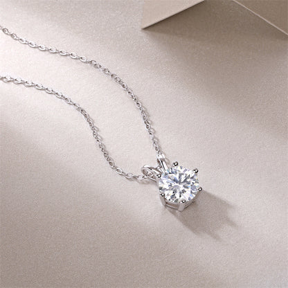 Sleek Geometric Pendant Necklace in Sterling Silver