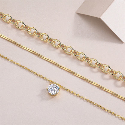 Sleek Women's Sterling Silver Necklace for Fashionable Looks