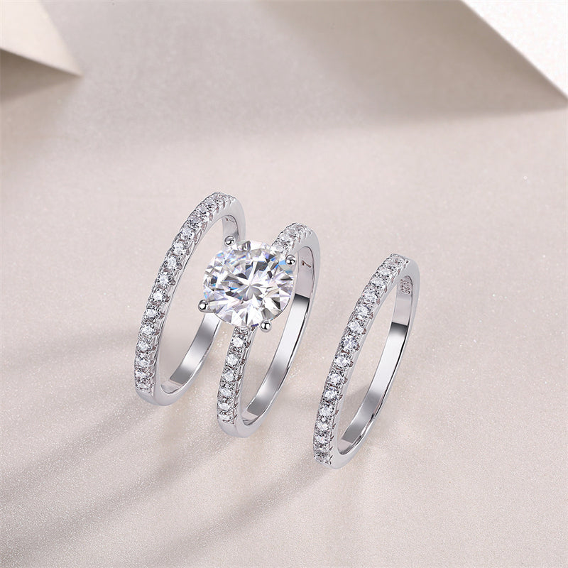 Sophisticated 2ct Round Ring in Sterling Silver