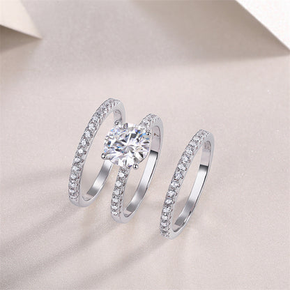 Sophisticated 2ct Round Ring in Sterling Silver