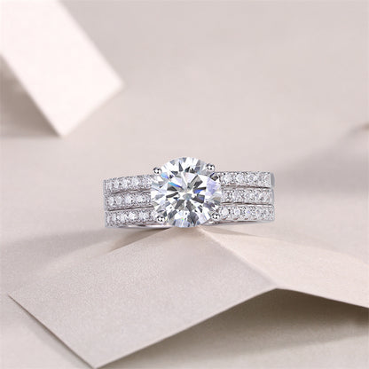 Sophisticated 2ct Round Ring in Sterling Silver