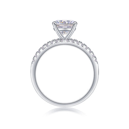 Sophisticated 2ct Round Ring in Sterling Silver