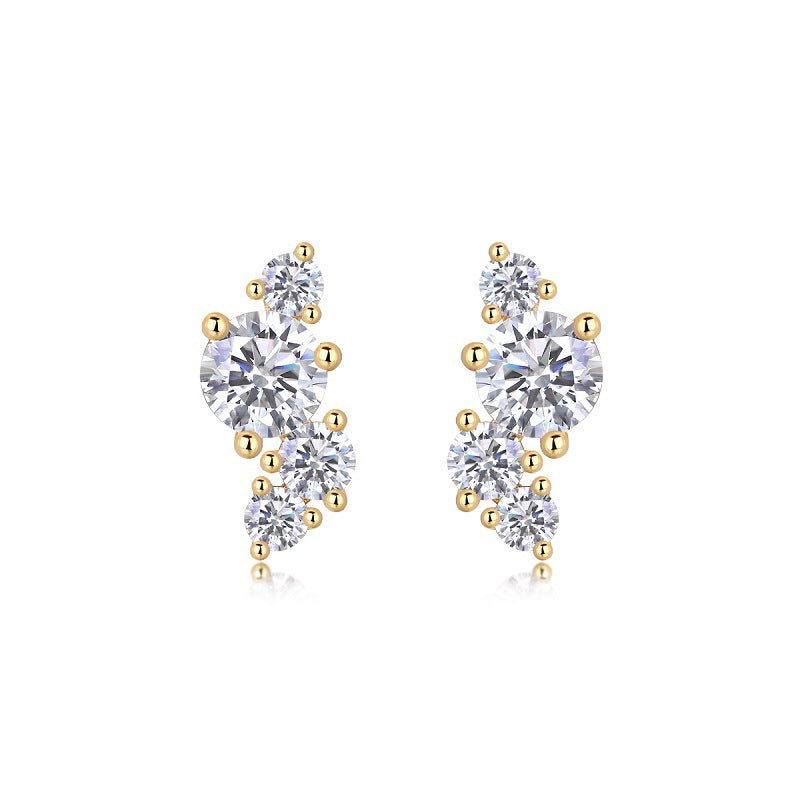 Sophisticated Geometric Moissanite Earrings for Women