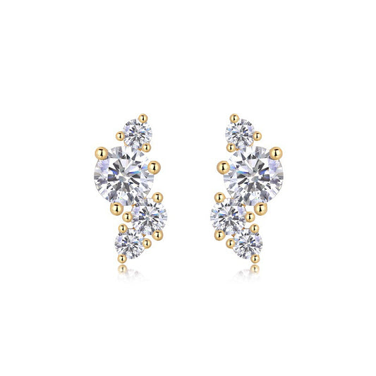 Sophisticated Geometric Moissanite Earrings for Women