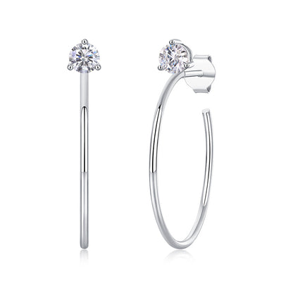 Sophisticated Geometric Moissanite Earrings for Women