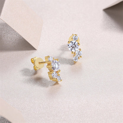 Sophisticated Geometric Moissanite Earrings for Women