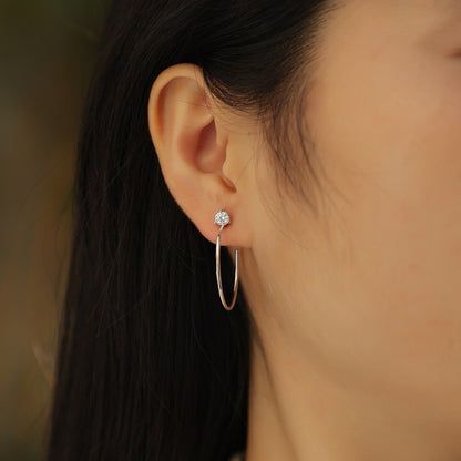 Sophisticated Geometric Moissanite Earrings for Women