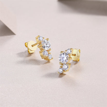 Sophisticated Geometric Moissanite Earrings for Women