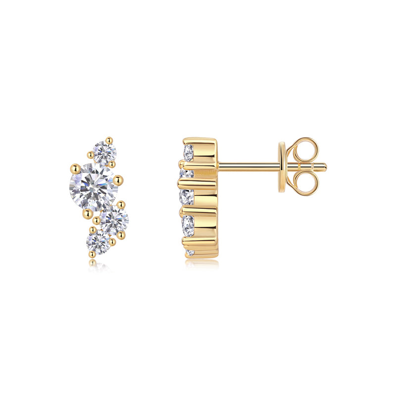 Sophisticated Geometric Moissanite Earrings for Women