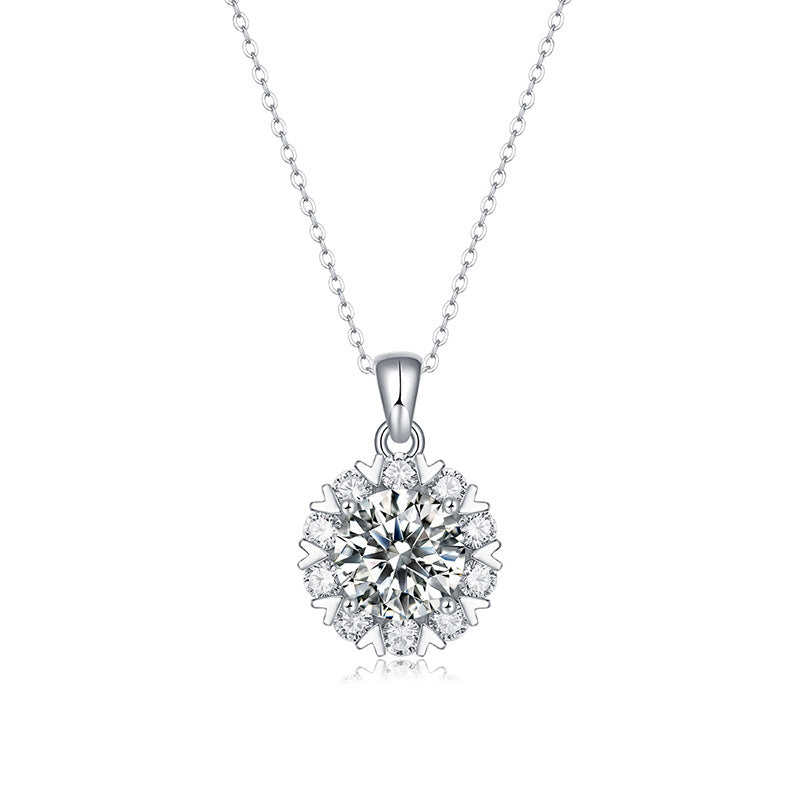 Sophisticated Geometric Snowflake Necklace