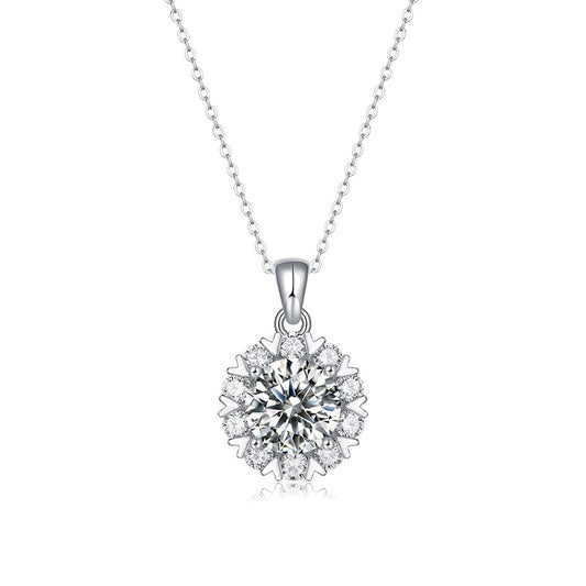Sophisticated Geometric Snowflake Necklace