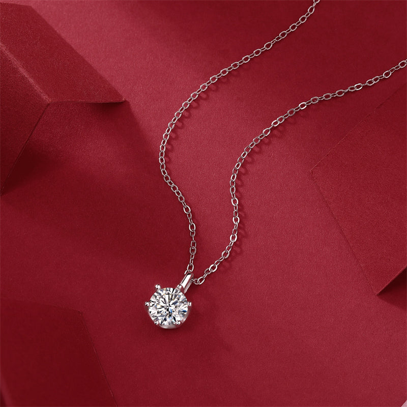Sophisticated Hexagon Moissanite Necklace