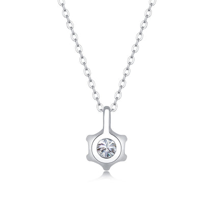Sophisticated Hexagon Moissanite Necklace