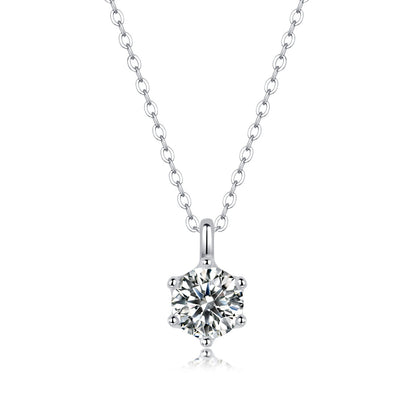 Sophisticated Hexagon Moissanite Necklace