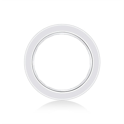 Sophisticated Moissanite Silver Ring