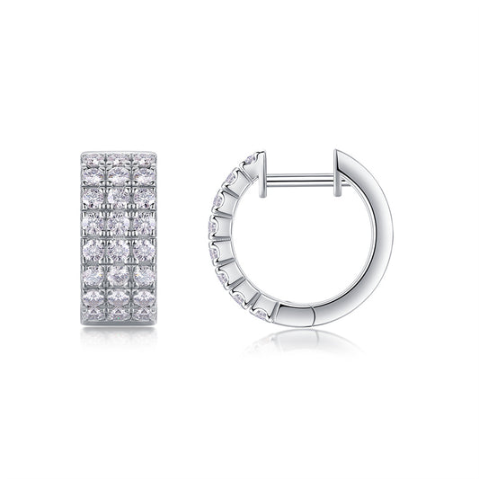 Sophisticated Round Cut Moissanite Earrings for Women