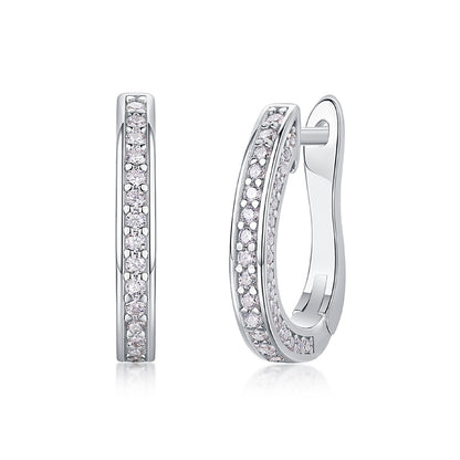 Sophisticated Round Cut Moissanite Earrings for Women