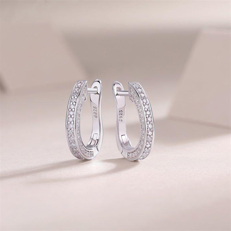 Sophisticated Round Cut Moissanite Earrings for Women