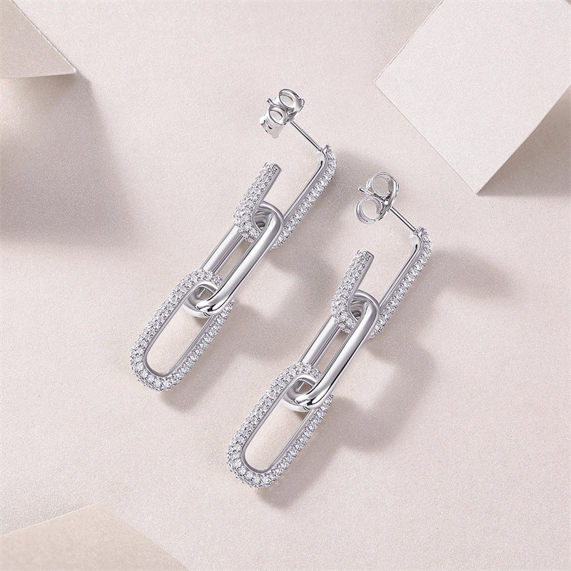Sophisticated Round Cut Moissanite Earrings for Women