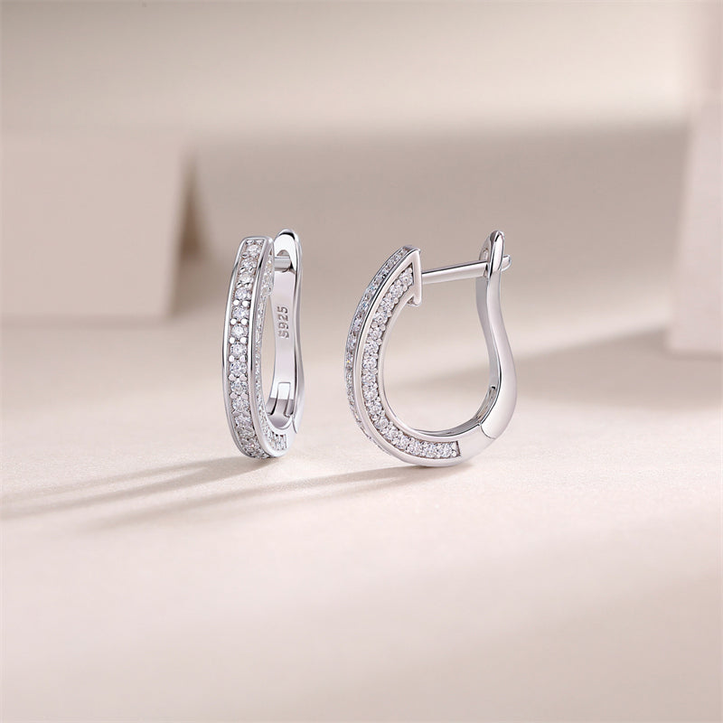Sophisticated Round Cut Moissanite Earrings for Women