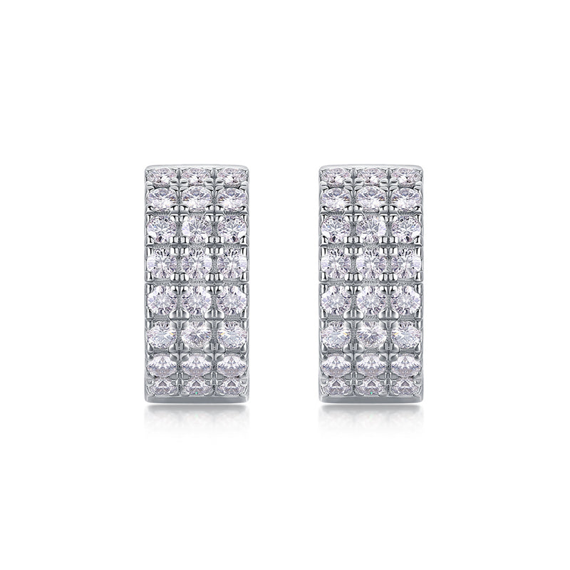 Sophisticated Round Cut Moissanite Earrings for Women