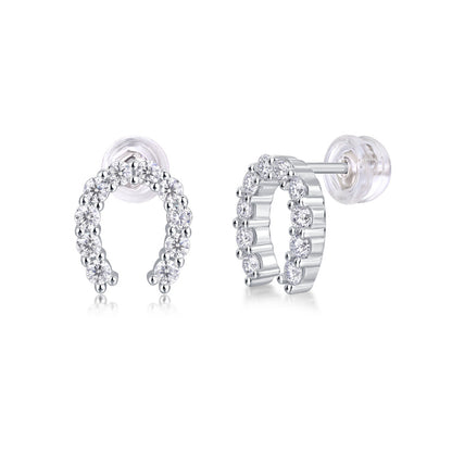 Sophisticated U-Shape Moissanite Earrings for Women