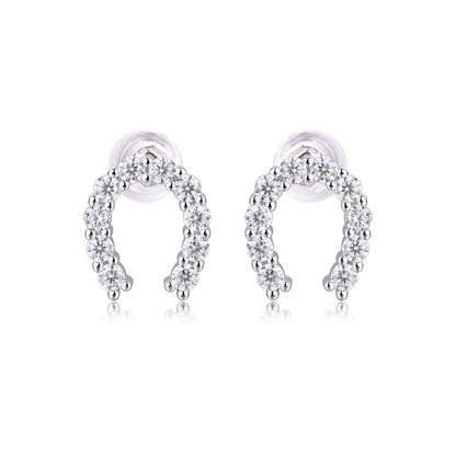 Sophisticated U-Shape Moissanite Earrings for Women