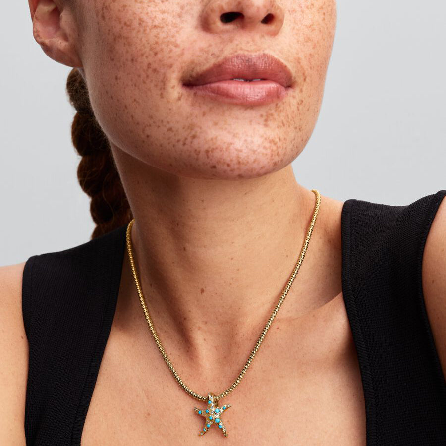 Cubic Zirconia Starfish Pendant