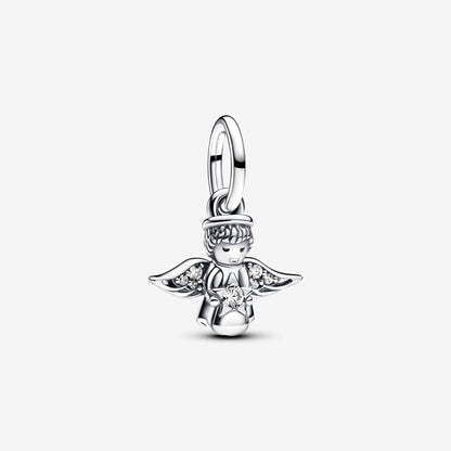 Holiday Angel Charm CZ Stones