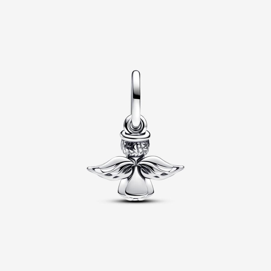 Holiday Angel Charm CZ Stones