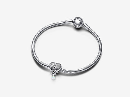 Sparkling Angel Wings & Heart Charm