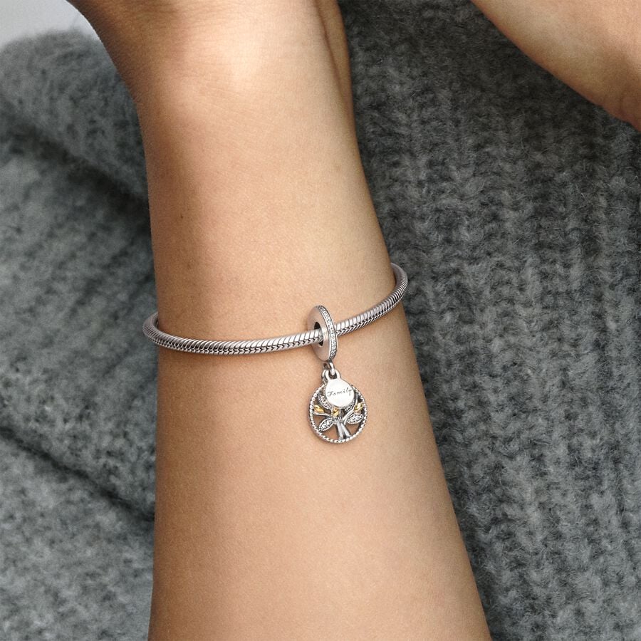 Sparkling Family Tree Dangle Charm