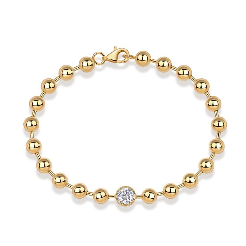 Sparkling Geometric Bracelet with Moissanite