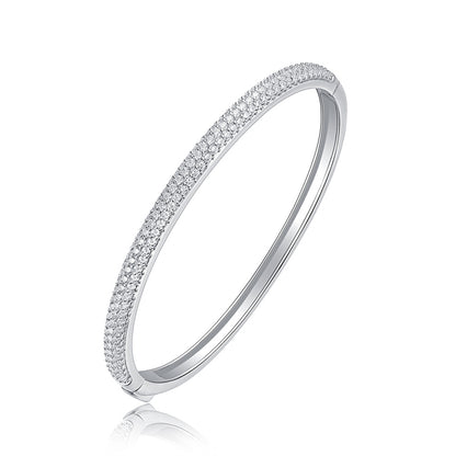 Sparkling Geometric Bracelet with Moissanite
