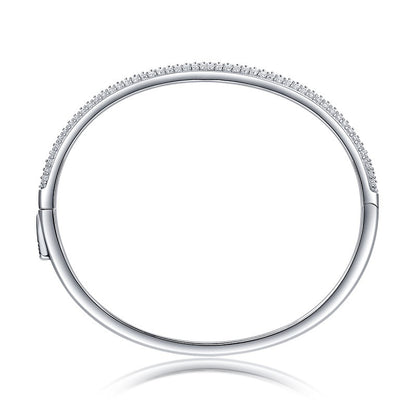 Sparkling Geometric Bracelet with Moissanite