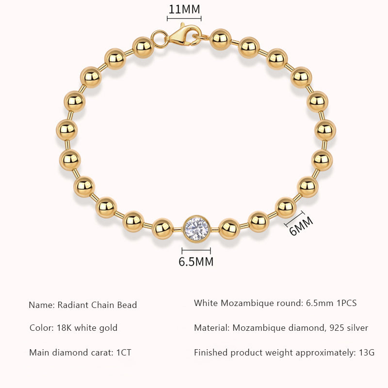 Sparkling Geometric Bracelet with Moissanite