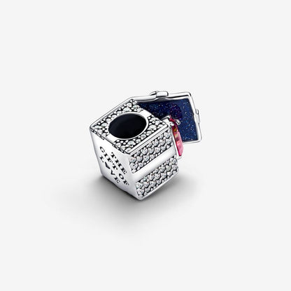 Holiday Gift Box Silver Charm