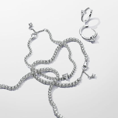 Sparkling Heart Hoop Earrings
