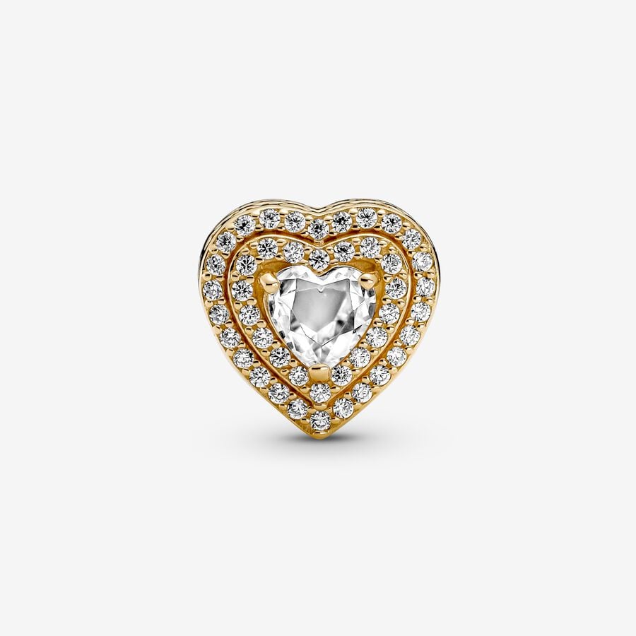 Sparkling Leveled Hearts Charm