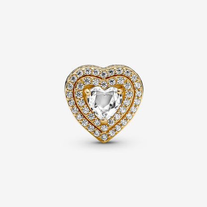 Sparkling Leveled Hearts Charm