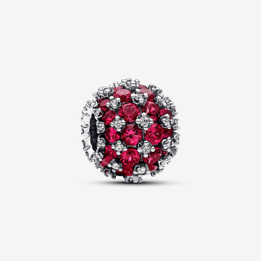 Sparkling Pavé Round Pink Charm