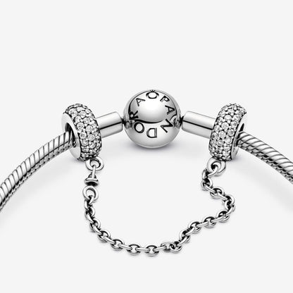 Sparkling Pavé Safety Chain Charm