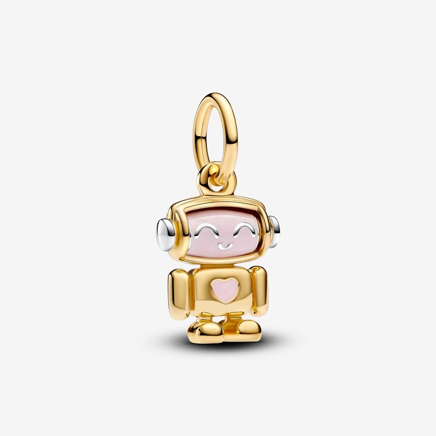 Sterling Silver Robot Charm
